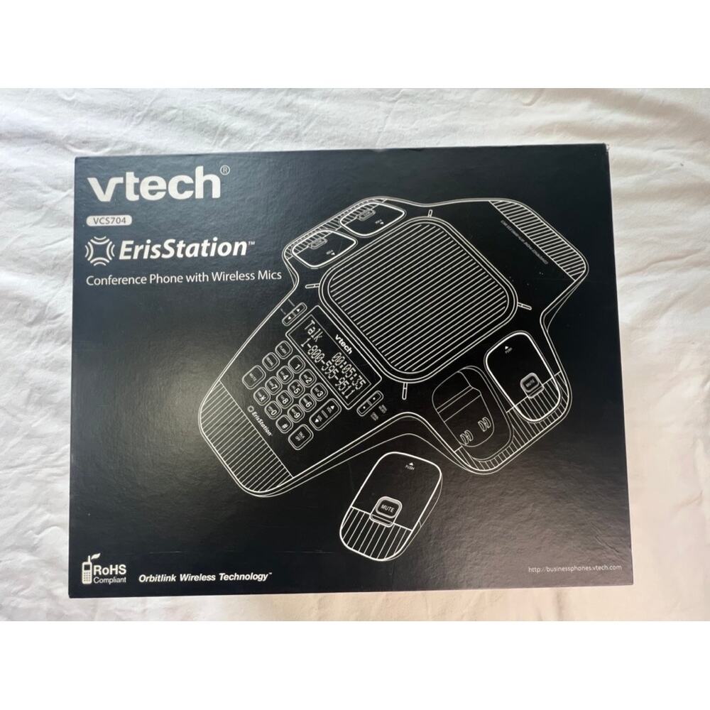 VTech VCS704 Audio Conferencing  ErisStation‎ 4 Wireless Mics - Black